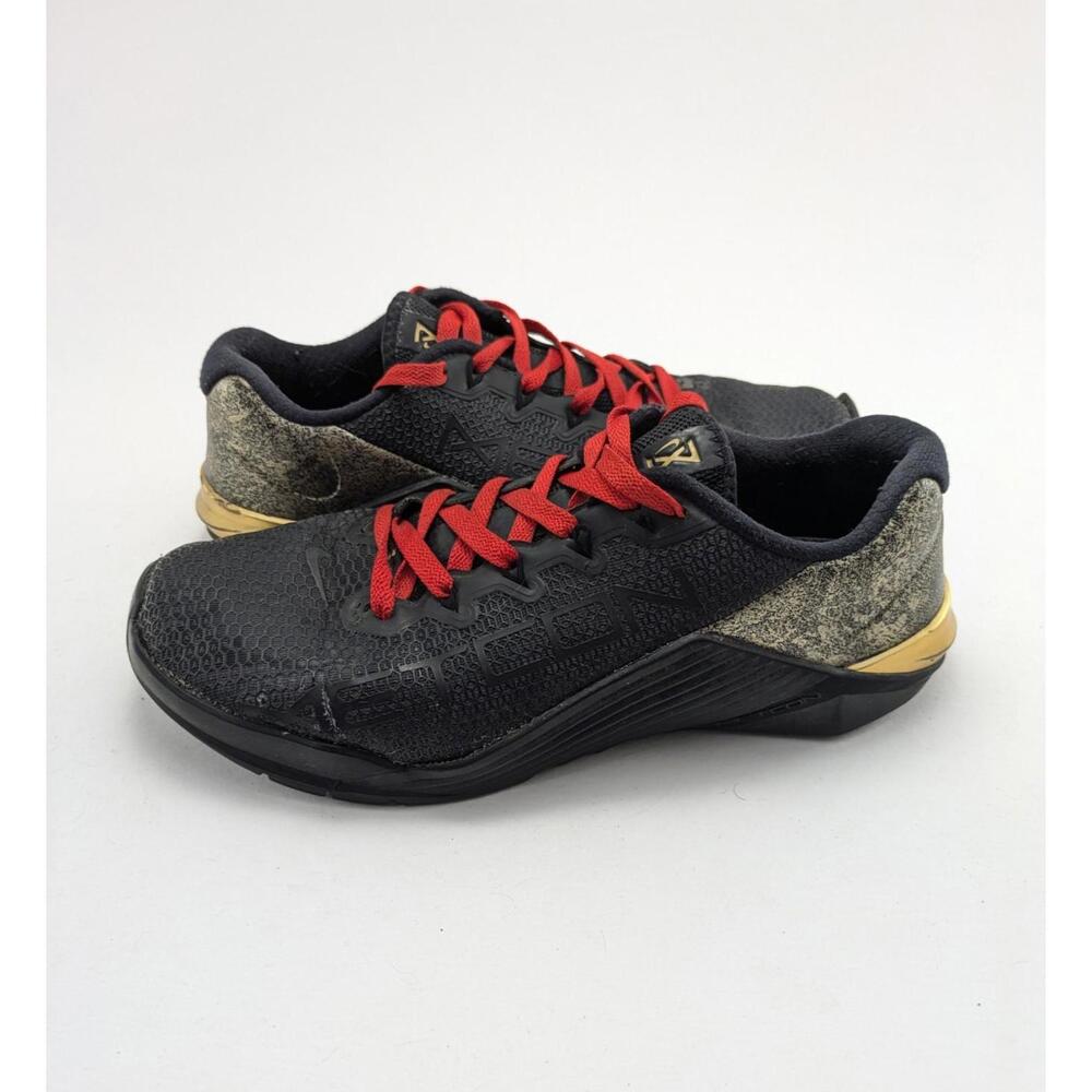 Mens Nike Metcon 5 Medal Strong CrossFit Black Gold Gym Shoes AT3144-070‎ Size 8